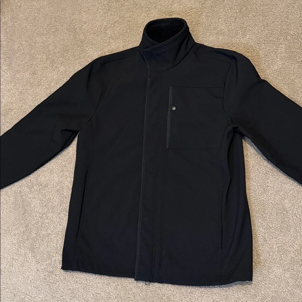 Banana Republic Black High-Collar Coat